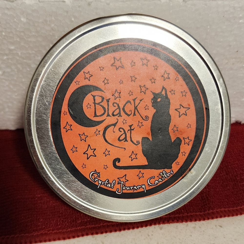 Black Soy Candle in a tin. Made in USA.